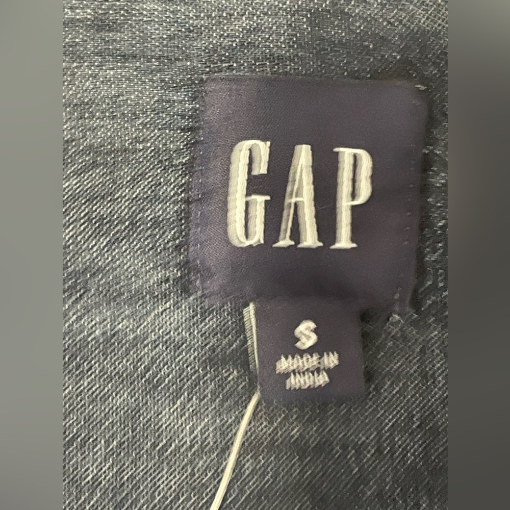 #054, Gap long sleeve dark denim dress, NWT, size S - Picture 3 of 4